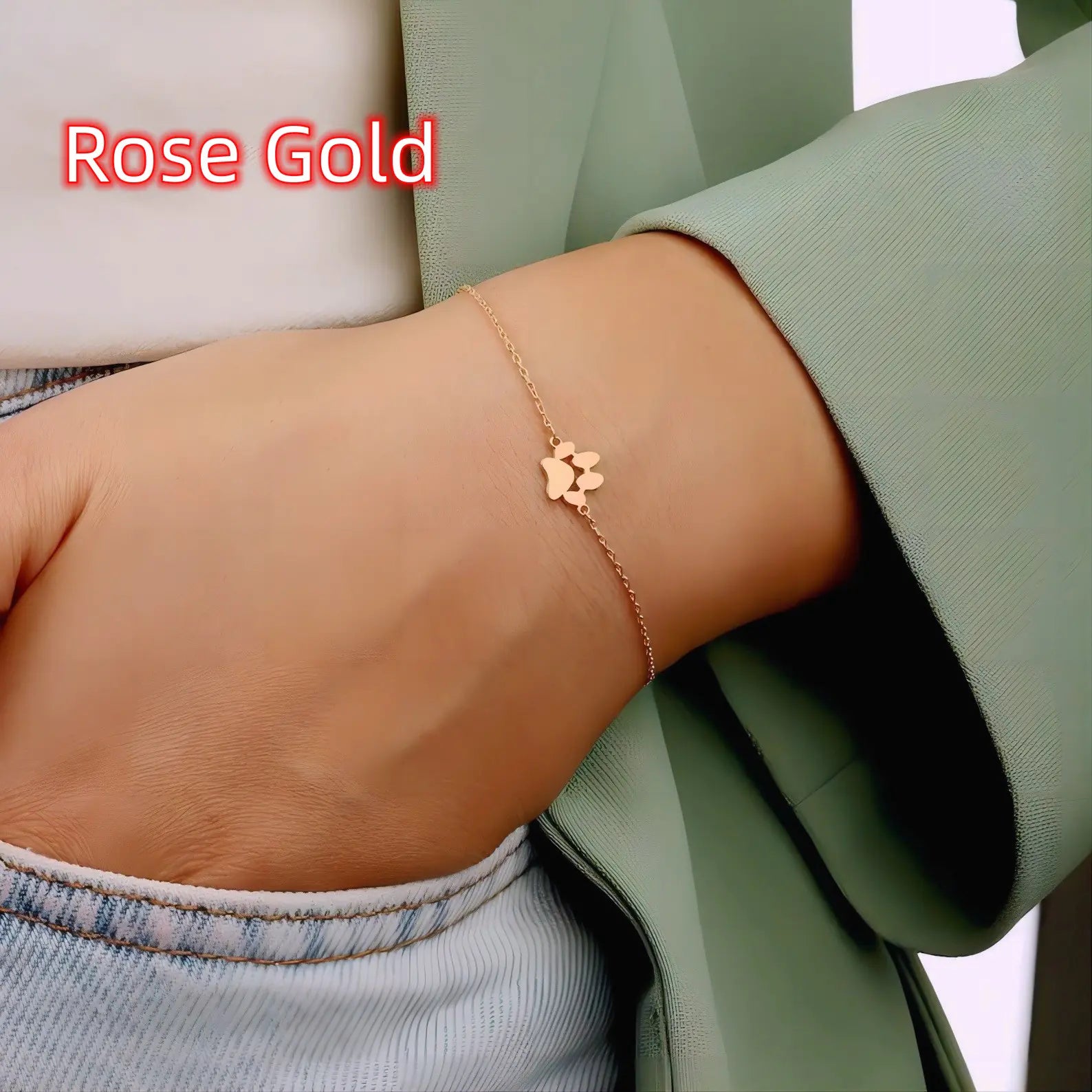 Personalized Pet Paw Print Bracelet with Name