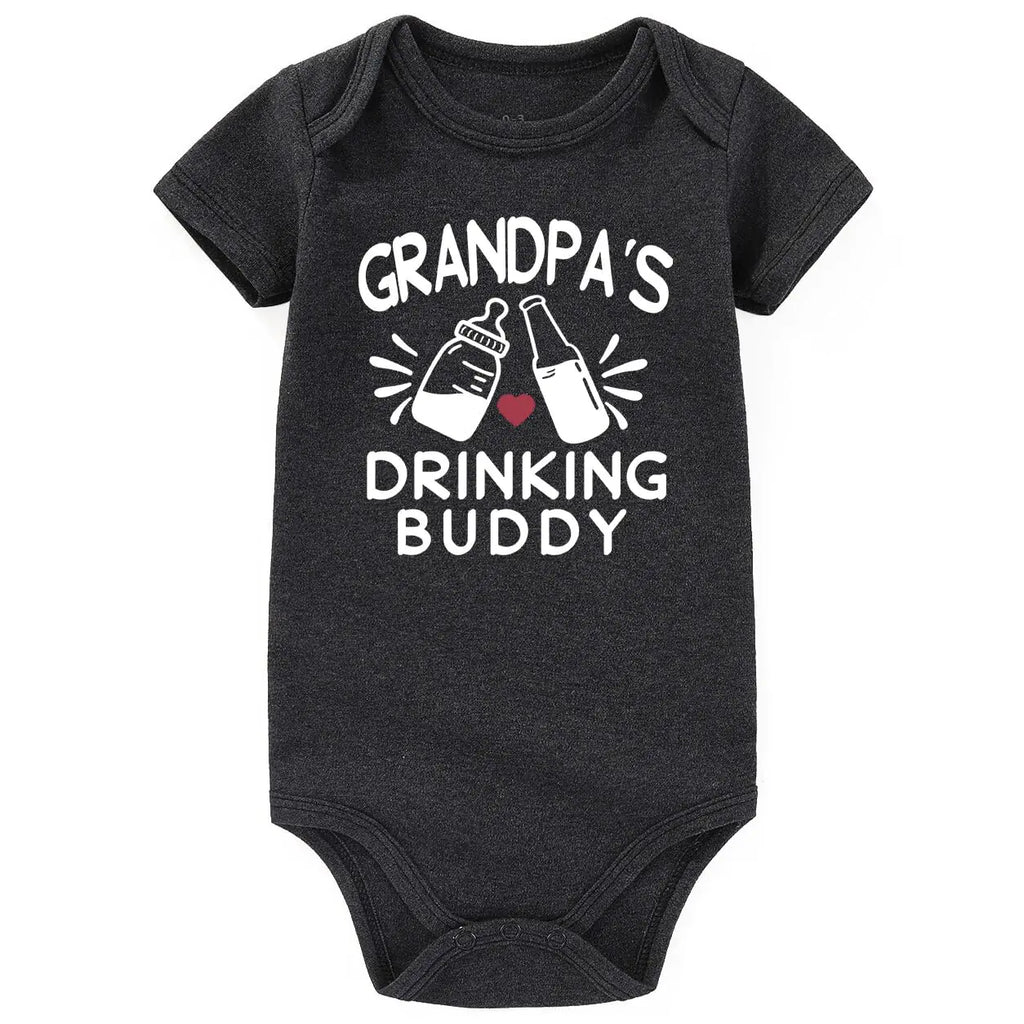 BESDEAR Grandpa Baby Clothes For Girl Boy Gender Neutral Newborn Baby Romper Funny Baby Bodysuits Gifts For Baby Gray 0-3 Months