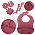 Baby Led Weaning Supplies - Silicone Baby Feeding Set - Baby Utensils - Silicone Plates For Baby - Suction Bowls for Baby- Adjustable Bibs - Baby Feeding Essentials - Baby Products