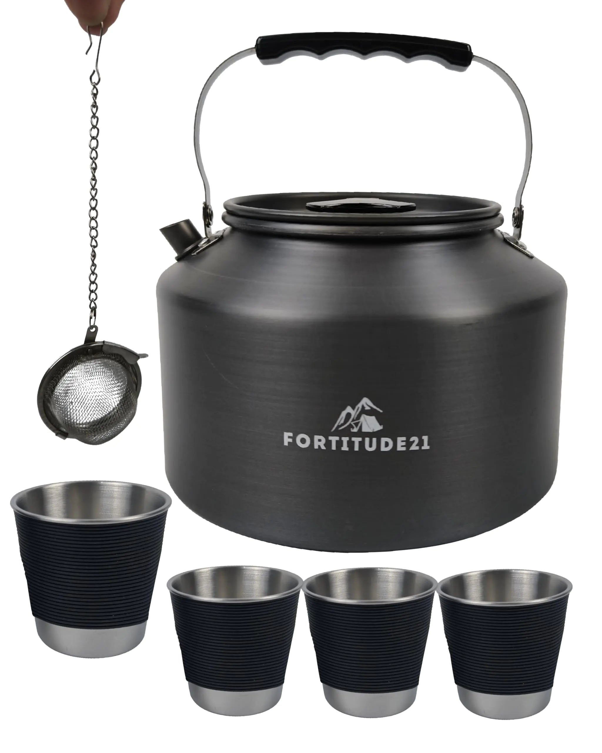FORTITUDE21 Tea Kettle Stovetop 2.2L Stovetop Kettle Kettle Teapot Camping Kettles for Boiling Water Whistling Tea Kettle for Stove Top Coffee Kettle Stovetop Water Kettle Stovetop Camp Kettle