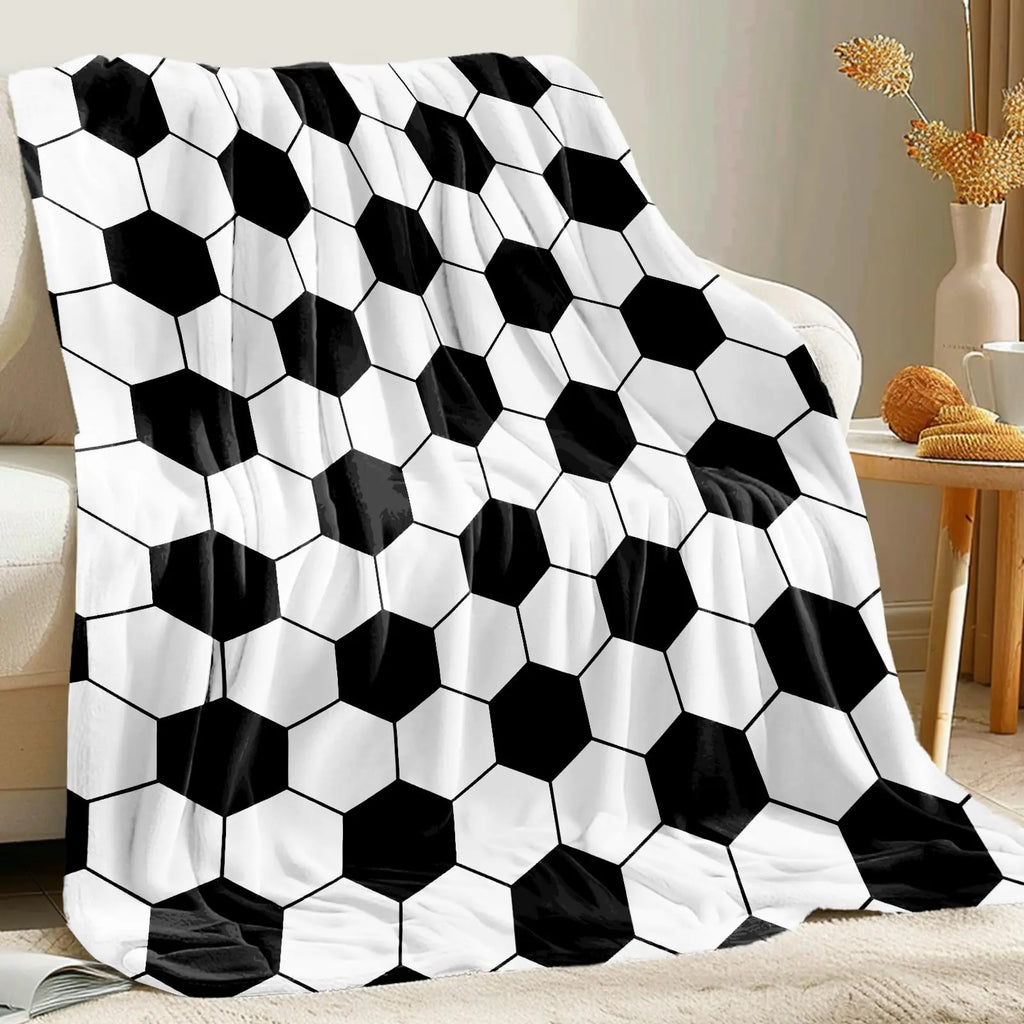 KING DARE Soccer Blanket Soccer Gifts for Boys Girls 6-8-12 Unique Soccer Stuff Gifts for Soccer Lover Soft Fleece Soccer Throw Blankets for Kids 40x50 Inch