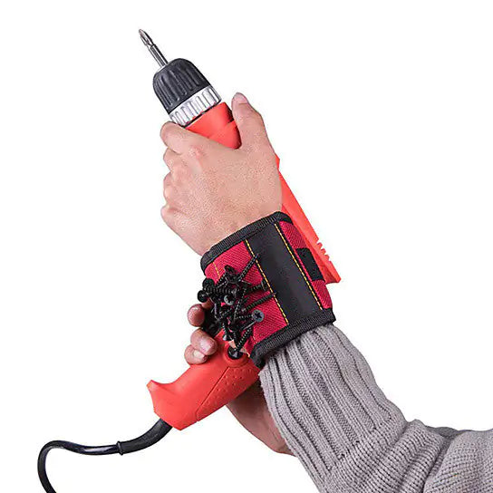 Magnetic Handyman Wristband for Nails, Screws, Bits and More