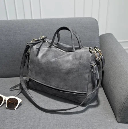 Suede Motorcycle Tote Bag