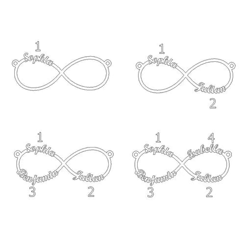 S925 Custom Infinity Name Necklace for Women