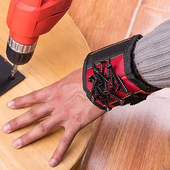 Magnetic Handyman Wristband for Nails, Screws, Bits and More