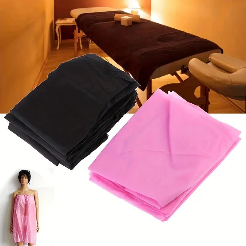 Disposable Bath Skirt and Towel for Spa or Salon