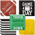 100pcs Football Napkins Disposable Football Paper Luncheon Napkins Set for Football Party Decorations Football Game Day Event Birthday Party Supplies 5 Designs Football Napkins