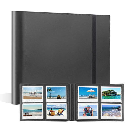 160 Pockets Photo Album for Fujifilm Instax Wide 300 Camera Polaroid 600 Photo Album Albums for Polaroid Now+ Now OneStep2 OneStep+ 600 Instant Film Camera POP Lab Instant Print Camera (Black)