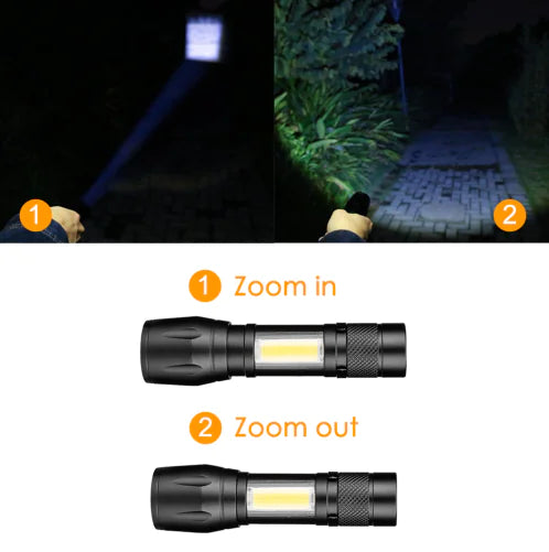 Mini Portable COB LED Flashlight with Aluminum Alloy
