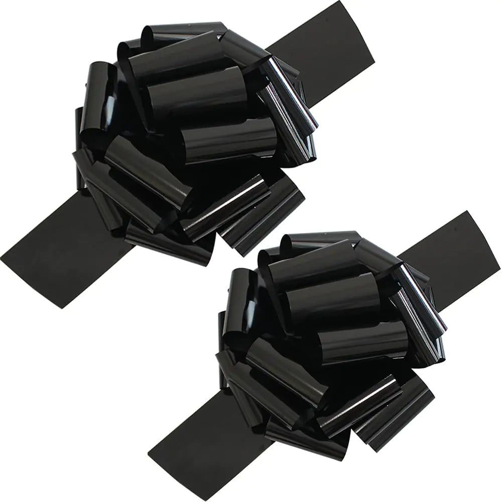 2 Pcs Large Pull Bows10 inch Giant Black Gift BowGift Bow for PresentWrapping Bikes Appliances Christmas Parties Decorations on TablesValentines Day Gift Decorations (Black)