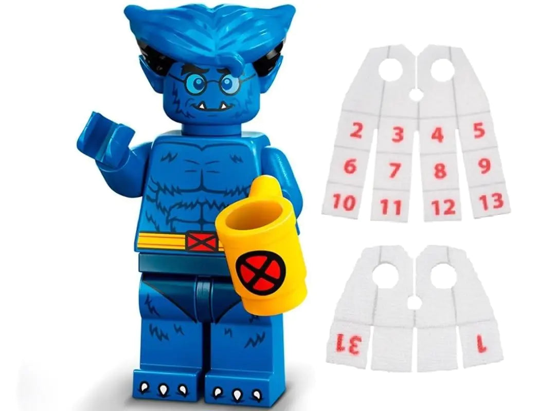 LEGO Marvel Serie 2 Minifigur: Beast Minifigur mit LEGO Kalender Man Capes - Superhelden 71039