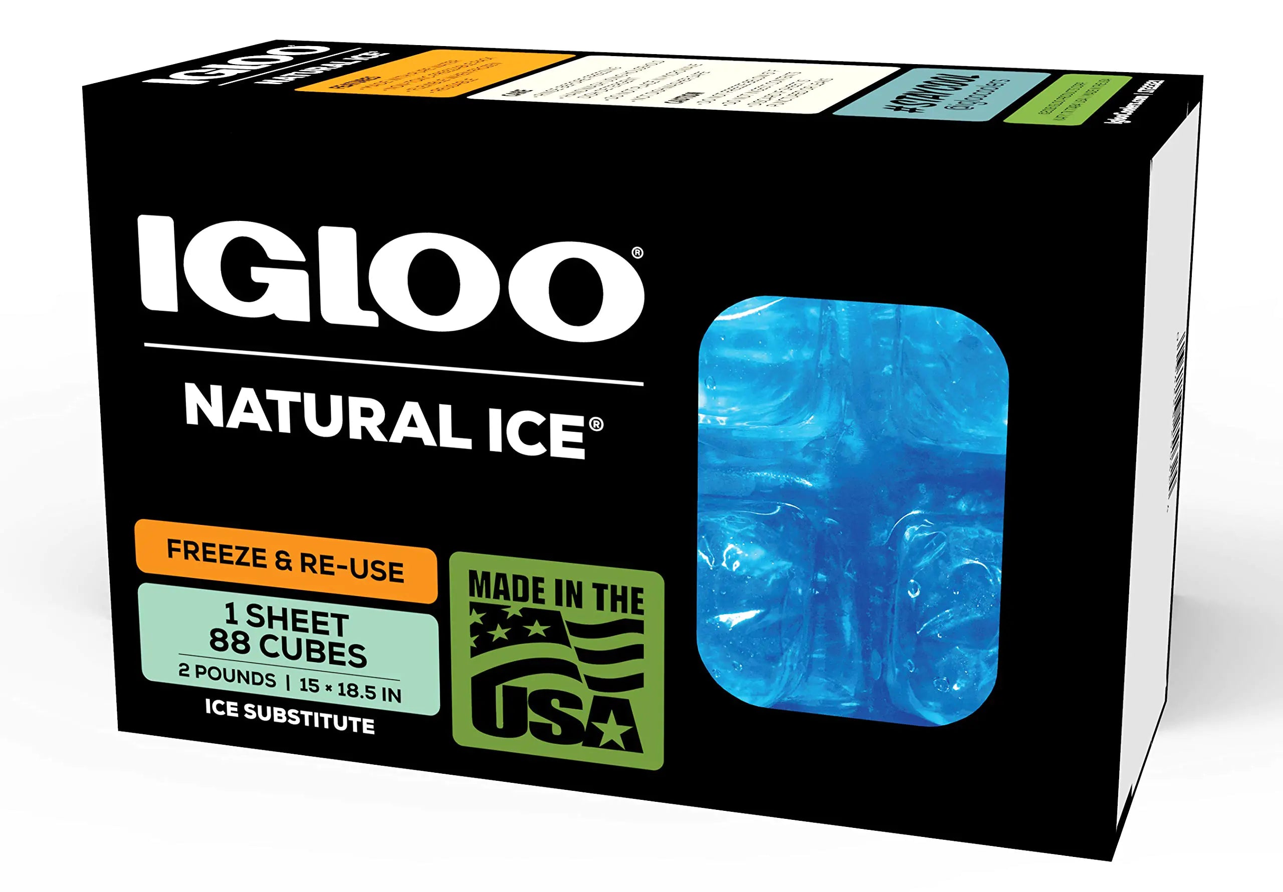 Igloo MaxCold Gel Ice Packs Reusable Ice Packs for Coolers Long Lasting Cold Freezer Pack for Lunch Boxes and Camping