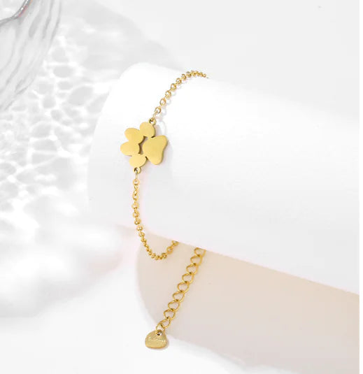 Personalized Pet Paw Print Bracelet with Name