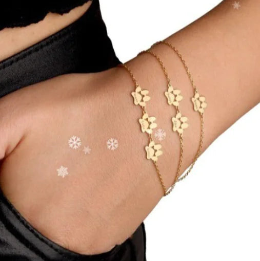 Personalized Pet Paw Print Bracelet with Name