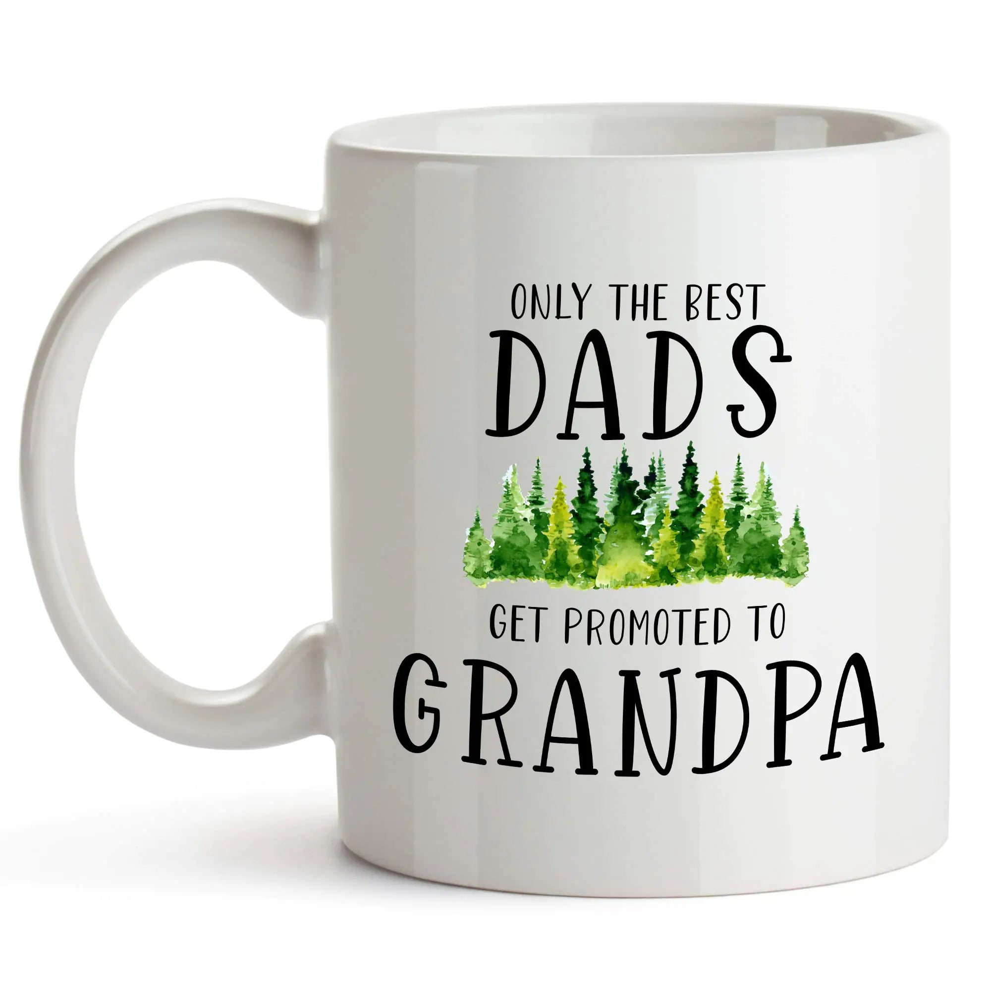 YouNique Designs Only The Best Dads Get Promoted To Grandpa Mug 11 Ounces Youre Going To Be A Grandpa Pregnancy Announcement For Grandparents (White)