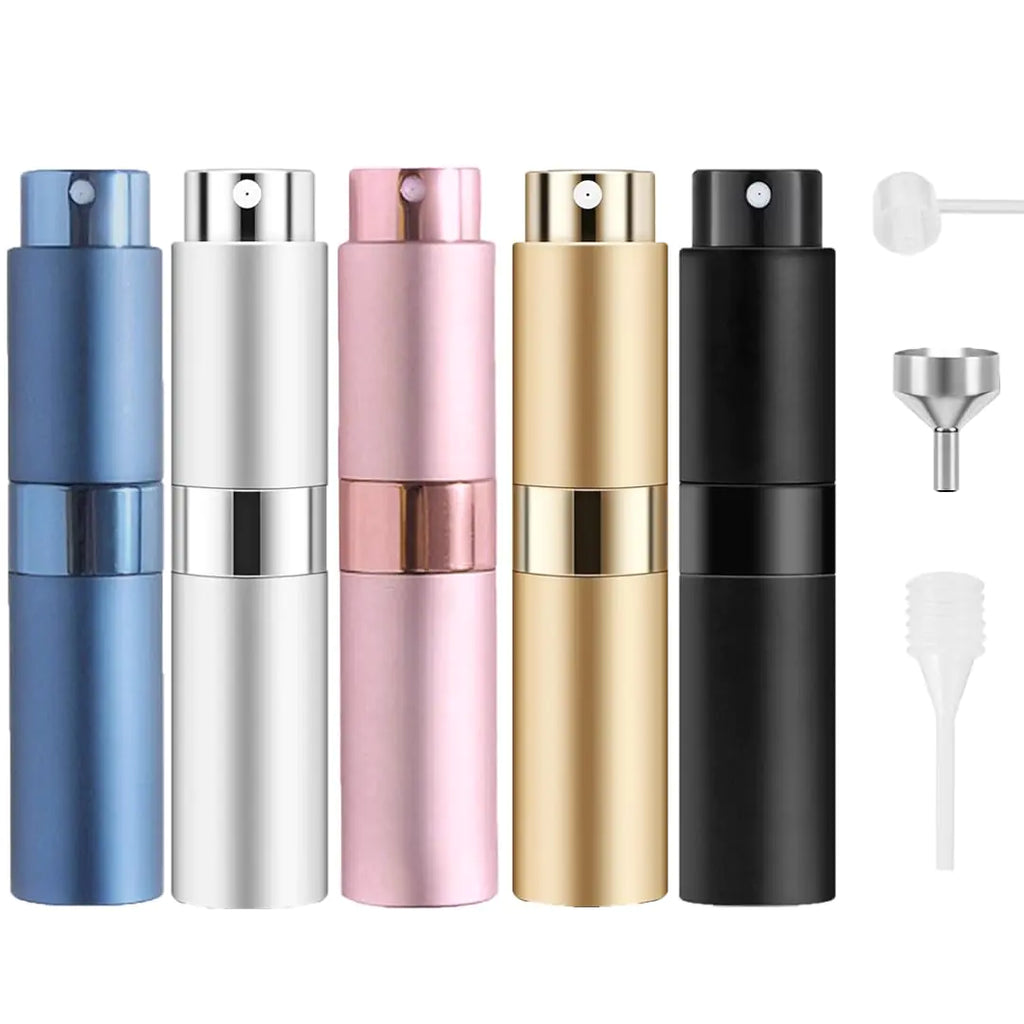 RUZAR 8ml Perfume Atomizer 5 pcs Perfume Travel Refillable Bottle Empty Cologne Travel Bottle Atomizer Sprayer For Perfume