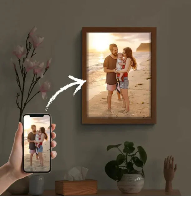 Personalized Light Painting Custom Photo Painting Led Glowing Photo Frame