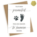 HAMUIERS Pregnancy Announcement for Grandpa Baby Announcement Card for Grandpa Promoted from Dog Grandpa To Human Grandpa