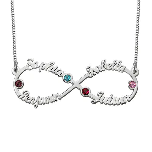 S925 Custom Infinity Name Necklace for Women
