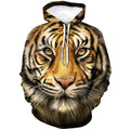 ARORALS Mens Tiger Hoodie Autumn Winter Long Sleeve Pullover Fantasy Animal Theme Sweatshirt Realistic Graphic HoodieYellow2XL