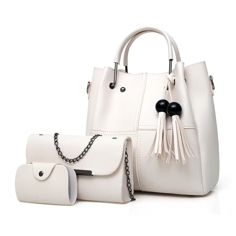 3-Piece Tassel Mother-Daughter Bag Set