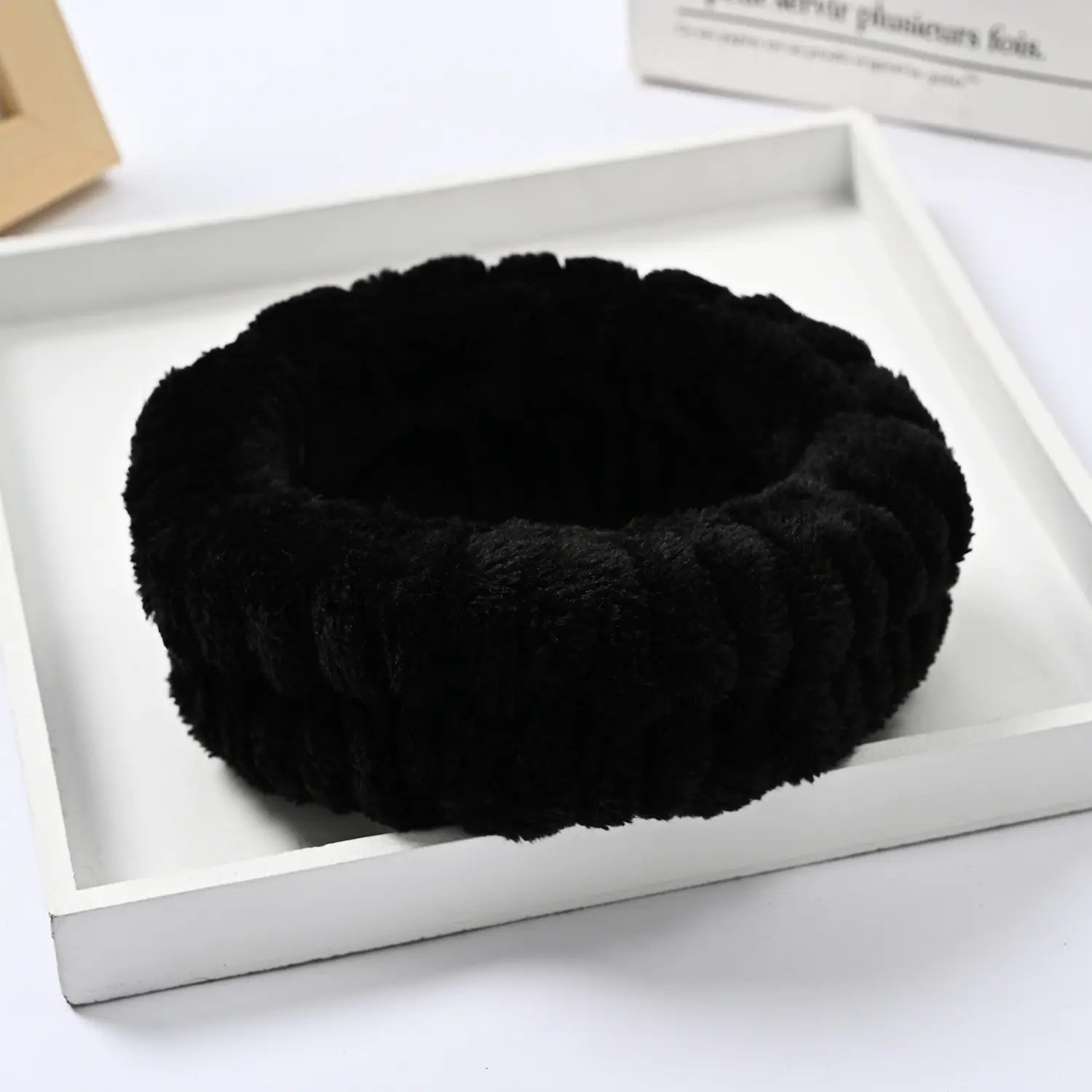 Chic Coral Fleece Elastic Spa Hairband for Women