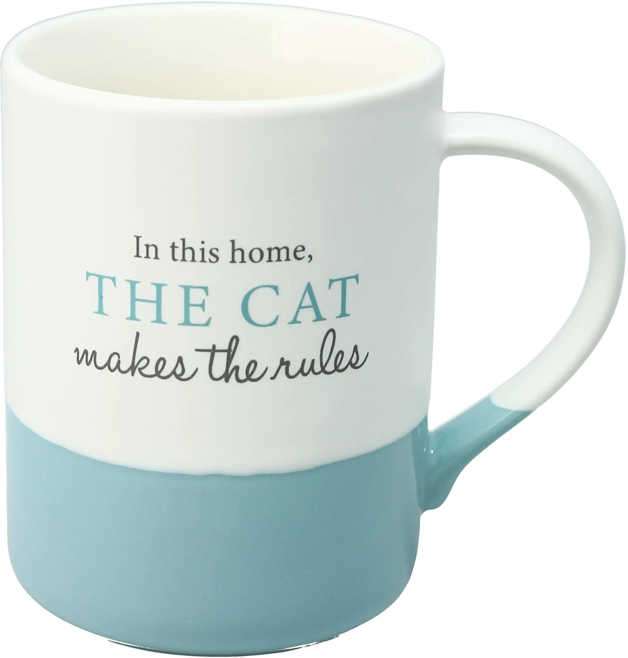 Pavilion - 18 oz Large Coffee Cup Mug - In This Home The Cat Makes The Rules