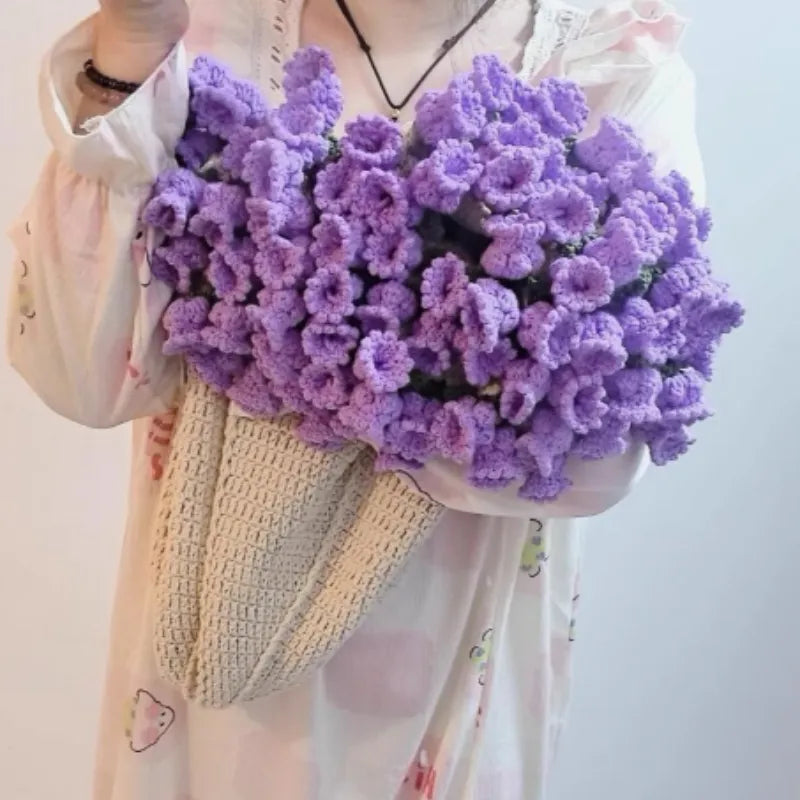 Flower Bouquet Blanket, Finished Rose Blanket, Handmade Weaving