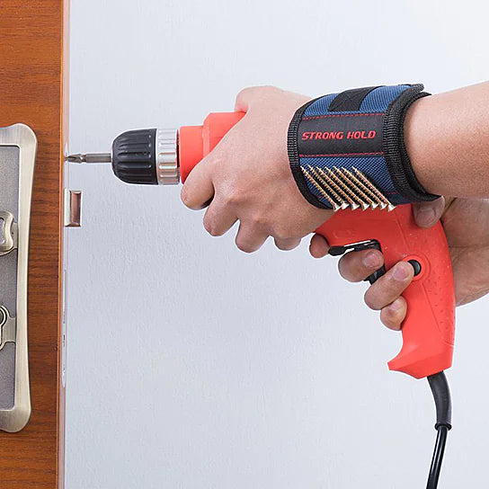 Magnetic Handyman Wristband for Nails, Screws, Bits and More