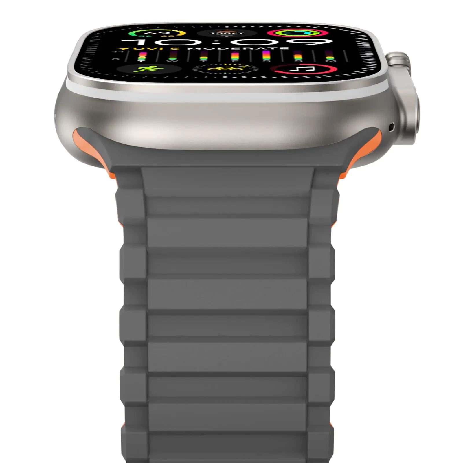 NewWays Magnetic Band Compatible with Apple Watch Bands Ultra 49mm 45mm 44mm 42mm for Men Sport Silicone Strap Strong Magnet Link Wristband for iWatch