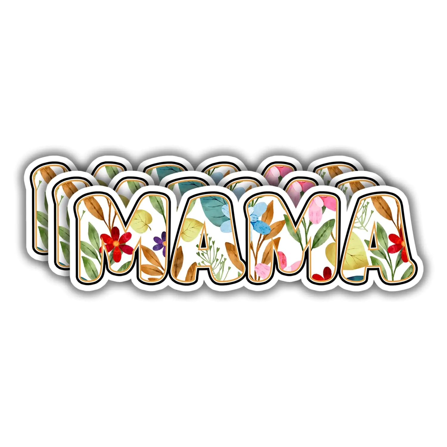 (3pcs) Mama Mom Floral Sticker for Kindles Laptops Phone Tumbler Water Bottle Cute Botanical Mom Mama Grandma Decals Celebrate Gifts for Moms Nana Gigi - 3x1