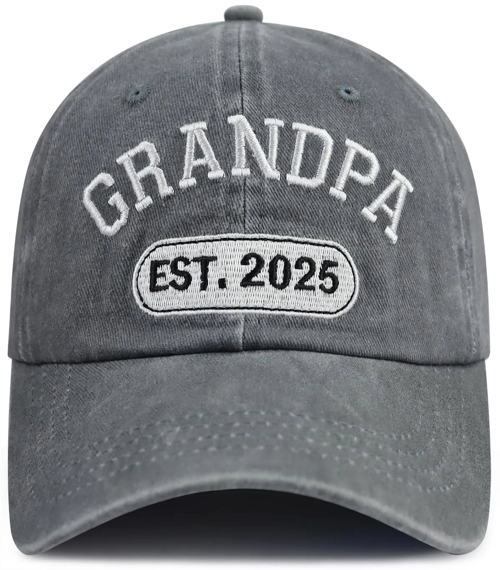 Grandpa Birthday Gifts Baseball Cap Funny Embroidered Grandpa Hat 2025 Retirement Great Grandpa Gifts for Grampy Father Dad Papa Pop Pop Friends