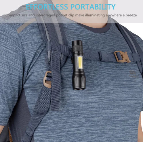 Mini Portable COB LED Flashlight with Aluminum Alloy