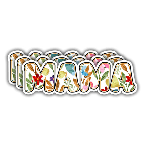 (3pcs) Mama Mom Floral Sticker for Kindles Laptops Phone Tumbler Water Bottle Cute Botanical Mom Mama Grandma Decals Celebrate Gifts for Moms Nana Gigi - 3x1