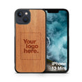 WUDN Custom Wooden Phone Case (Custom Mahogany) Compatible with iPhone 13 Mini