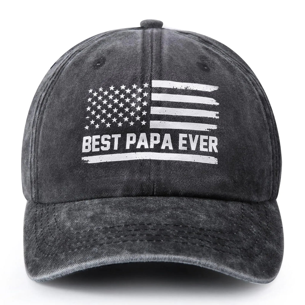 Papa Gifts Papa Hat Grandpa Birthday Gifts for Papa Funny Fathers Day Grandparents Day Gifts for Papa Grandpa Dad from Daughter Son Grandkids Granddaughter Unique Adjustable Baseball Cap Grey