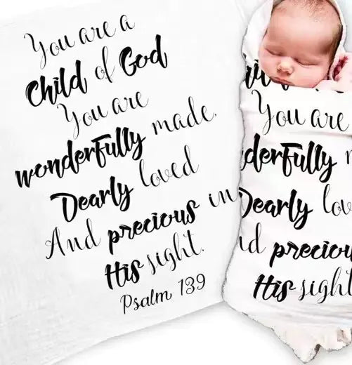 Personalized Cotton Baby Letter Muslin Blanket (6 Layers)