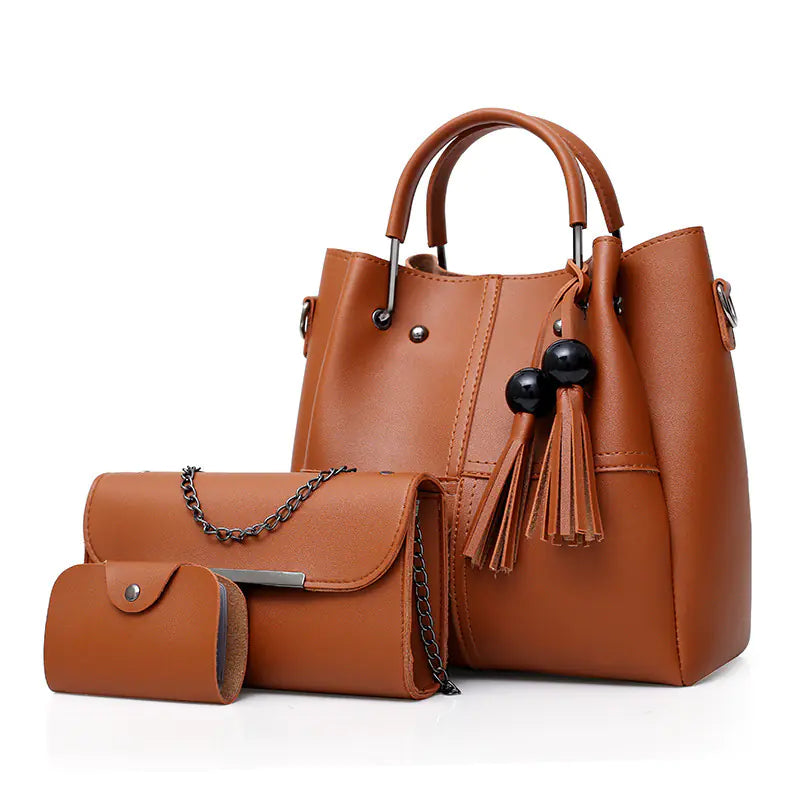 3-Piece Tassel Mother-Daughter Bag Set