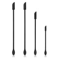 Makeup Spatula Mini Silicone Spatula Make Up Spatula Tool Mini Spatula for Cosmetics Last Drop Spatula Makeup Spatulas to Get Last of Makeup Out Jar Scraper Spatula Mini Makeup Spatula Black