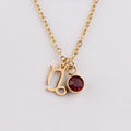 Zodiac Birthstone Gold Necklace