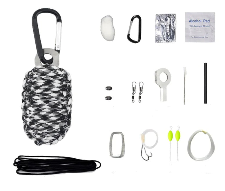 Multifunctional Paracord Tool Kit for Outdoor Survival