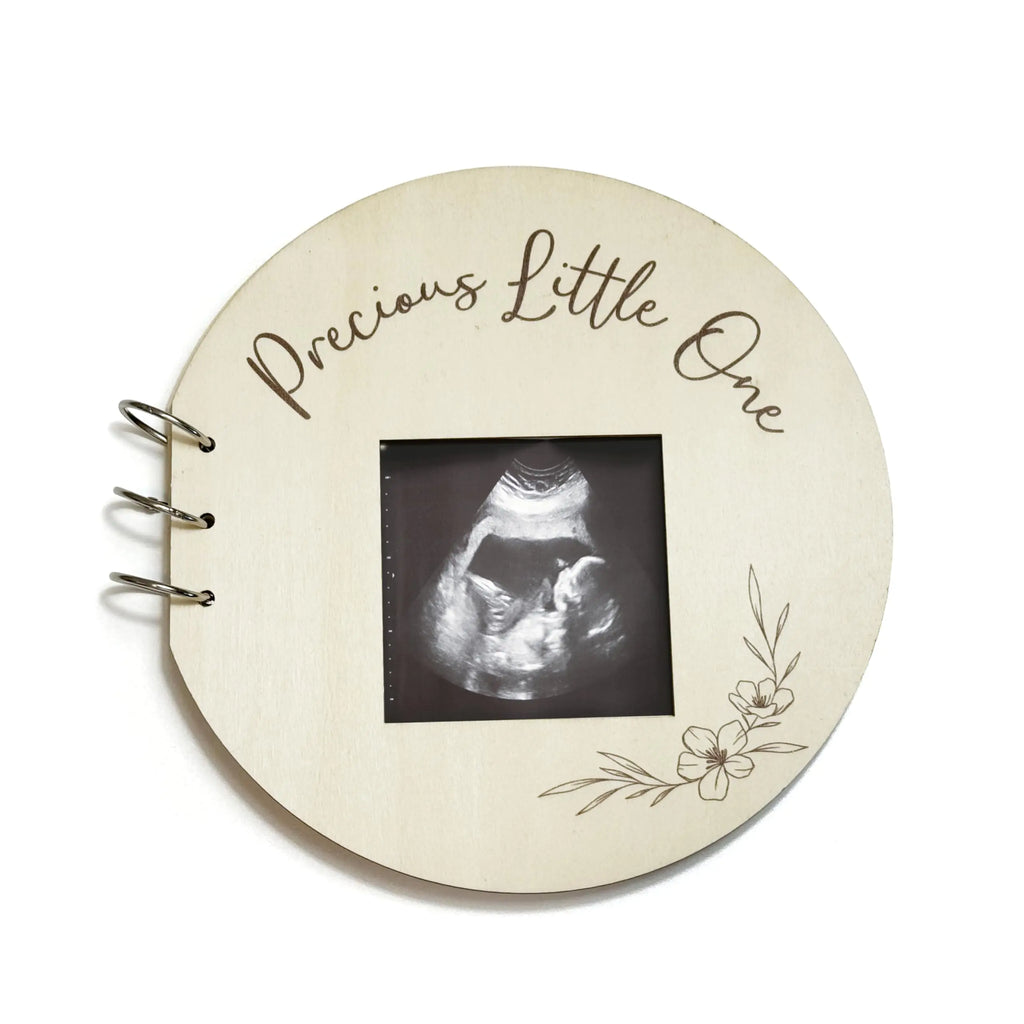 Baby Shower Guest Book with Photo Frame - Baby Shower Games for Guests - Baby Scrap Book - Baby Shower Decorations for Boy or Girl (Round)