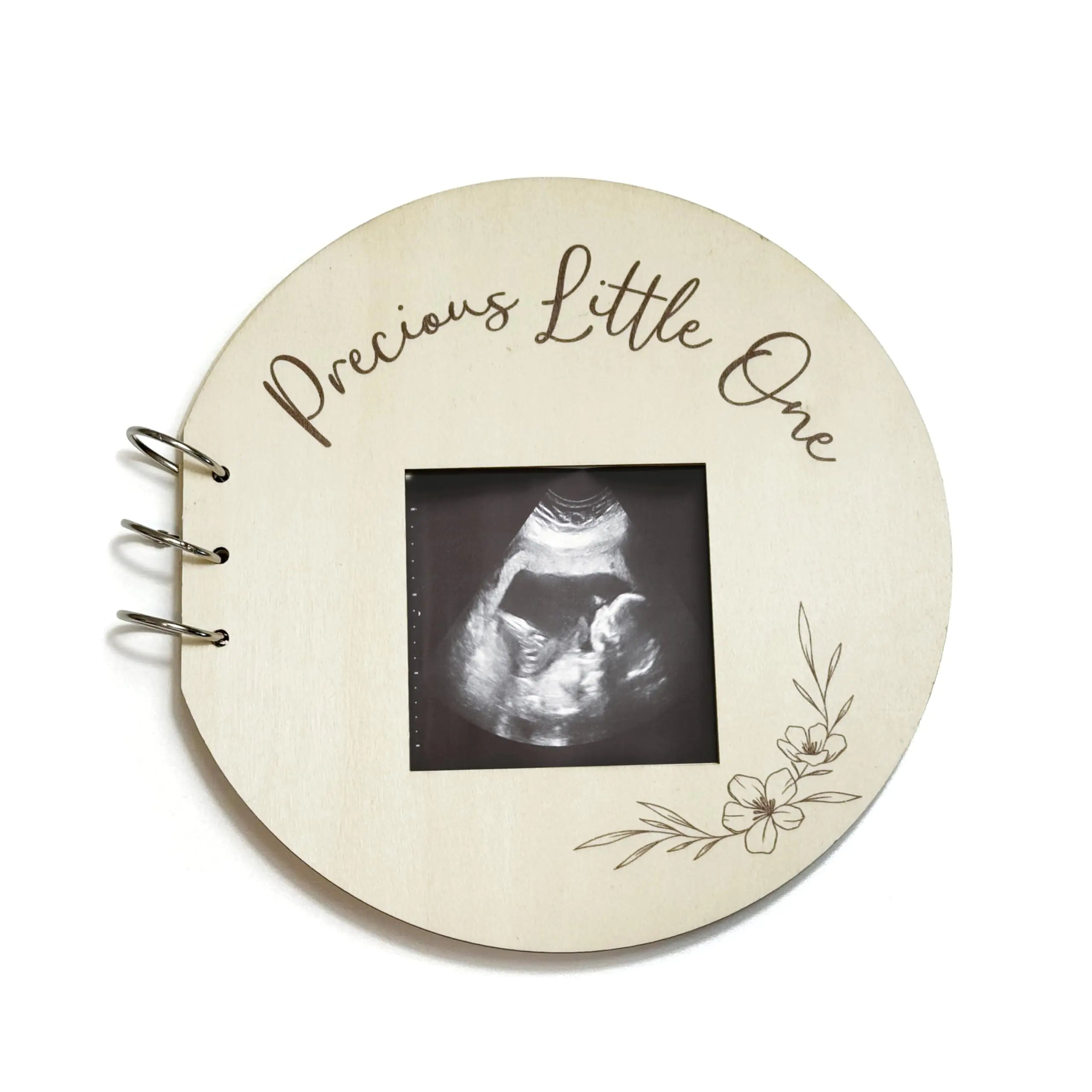 Baby Shower Guest Book with Photo Frame - Baby Shower Games for Guests - Baby Scrap Book - Baby Shower Decorations for Boy or Girl (Round)