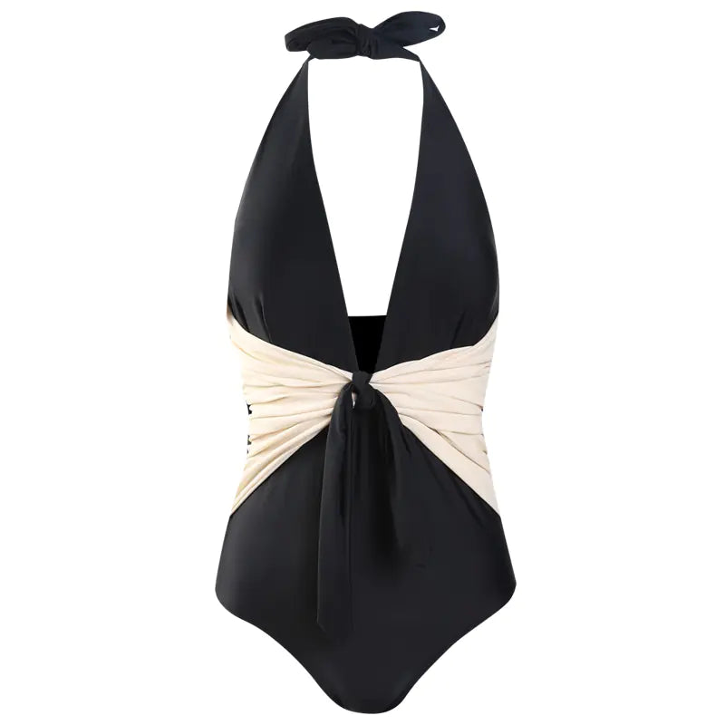 Women's Vintage One-Piece Swimsuit for Spa Vacations