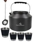 FORTITUDE21 Tea Kettle Stovetop 2.2L Stovetop Kettle Kettle Teapot Camping Kettles for Boiling Water Whistling Tea Kettle for Stove Top Coffee Kettle Stovetop Water Kettle Stovetop Camp Kettle