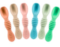 Baby Spoons Baby Feeding Essentials Baby Led Weaning Supplies Baby Spoons Self Feeding 6 Months Baby Utensils Silicone Baby Feeding Set Toddler Feeding Supplies Silicone Baby Spoon BPA Free