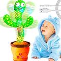 Rechargeable Dancing Talking Cactus Toy for Baby Toddler Volume Adjustable Cactus Baby Toy Repeating Singing Mimicking Cactus Toy Interactive Baby Gifts Baby Toys for Boys Girls