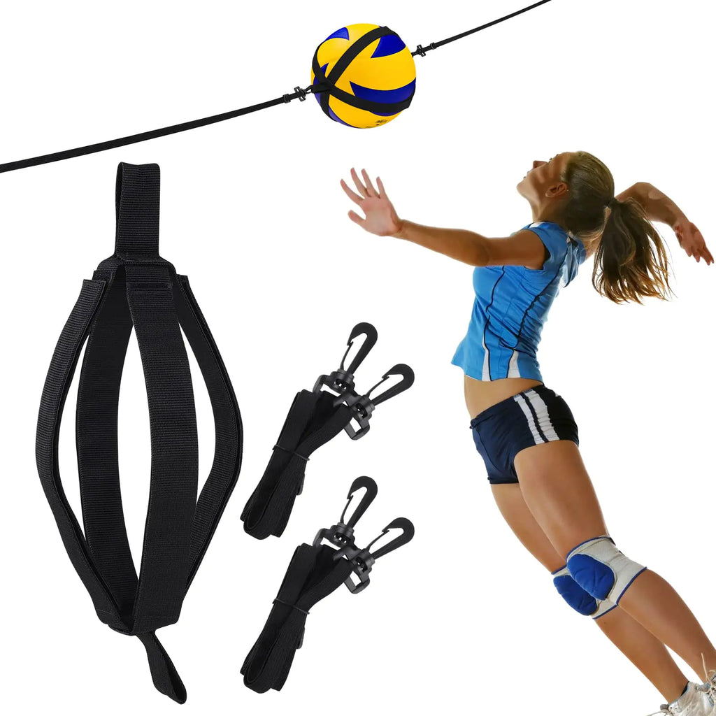 TOBWOLF Adjustable Volleyball Training Aids Equipment Elastic Volleyball Spike Trainer Strap Solo Volleyball Practicing Serve Spike Set Jump Pass & Wicked-Fast Arm Speed for Beginners Experts
