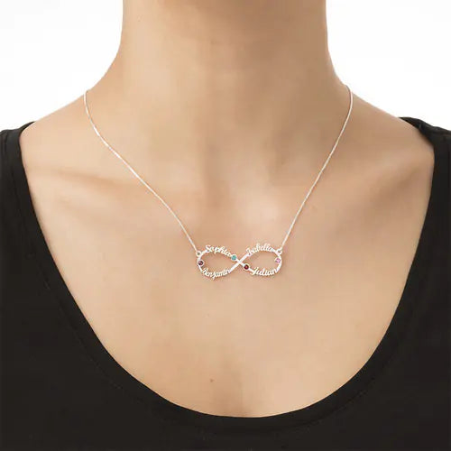 S925 Custom Infinity Name Necklace for Women