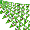 49ft Soccer Birthday Decorations Soccer Pennant Flag Banner Soccer Theme Triangle Flags Banner for Soccer Birthday Party Decorations